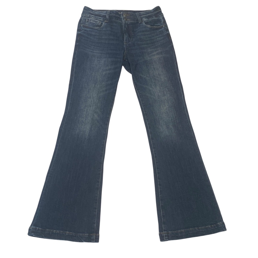 KUT from the Kloth Ana High Rise Flare Jeans Dark Wash Denim Size 6